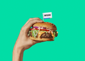Impossible Foods Impossible Burger in hand