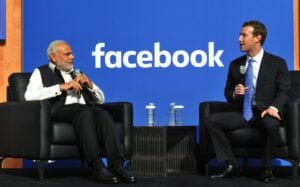 Narendra Modi and Mark Zuckerberg