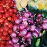 Fresh produce - tomatoes, onions, squashes