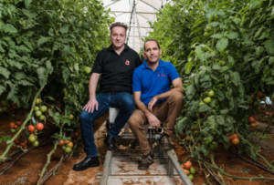 Arugga founders in greenhouse