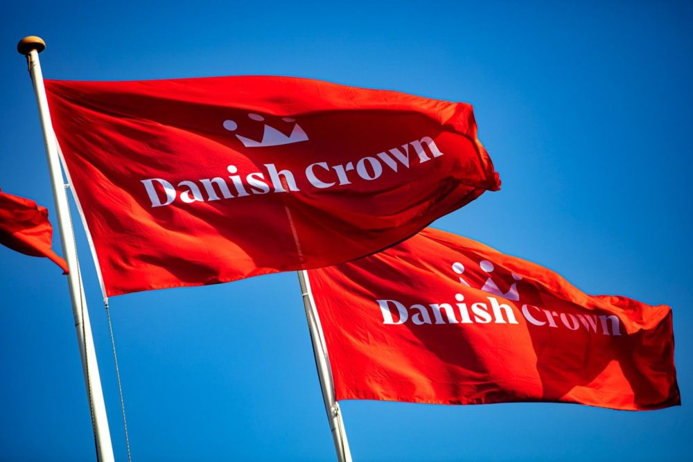 Danish Crown branding on flags