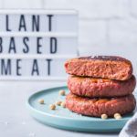 Burgers made from plant based meat