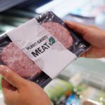 Plant=based meat in supermarket