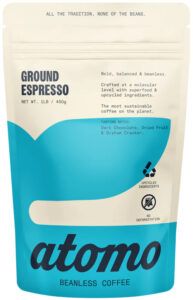 Atomo beanless espresso packaging