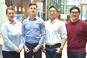 Multus Bio cofounders Réka Trón, Cai Linton, Brandon Ma and Kevin Pan