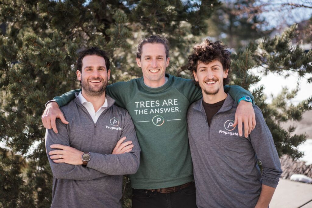 L-R: Propagate founders Ethan Steinberg (CEO), Harry Greene (CRO), and Jeremy Kaufman (COO).