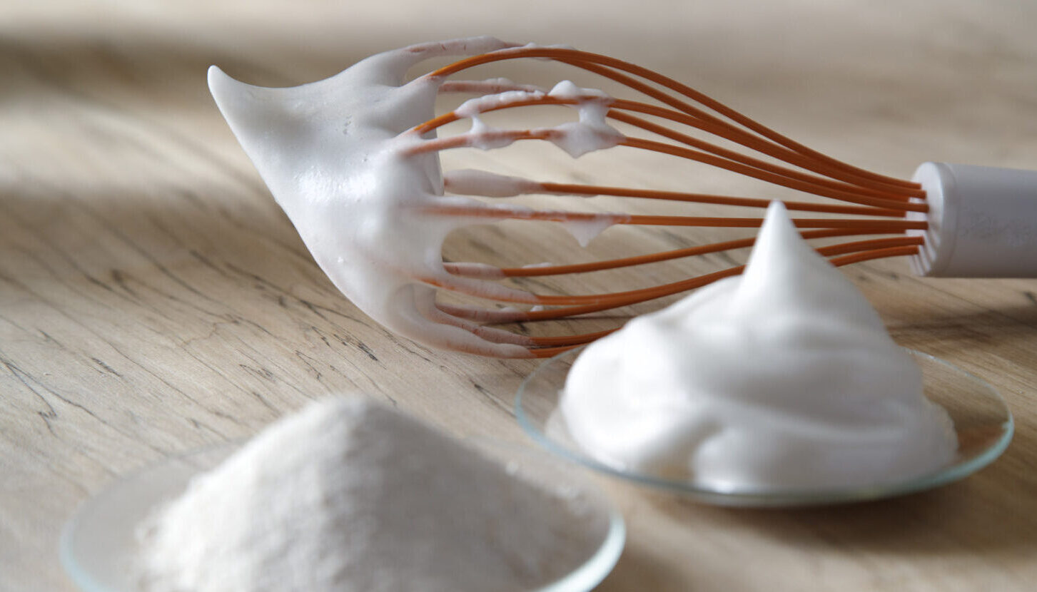 Onego Bio's animal-free egg white ingredient, Bioalbumen. Image credit: Onego Bio