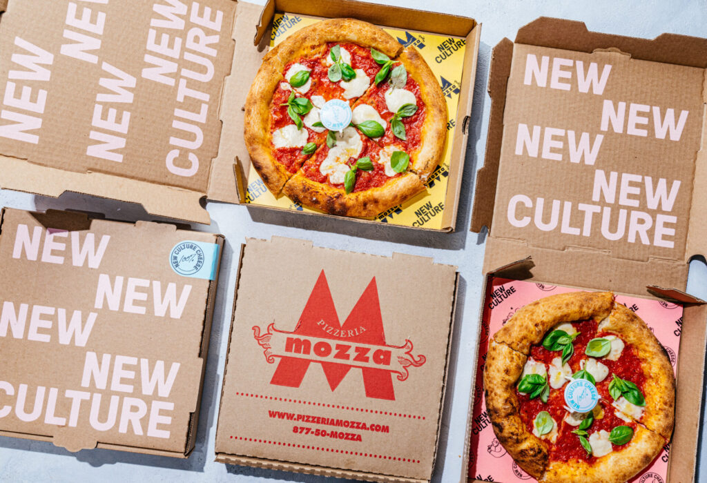 Nancy Silverton and her team at Pizzeria Mozza have designed two pizzas featuring New Culture cheese: a margherita and a caponata with eggplant, pickled onions, and caperberries