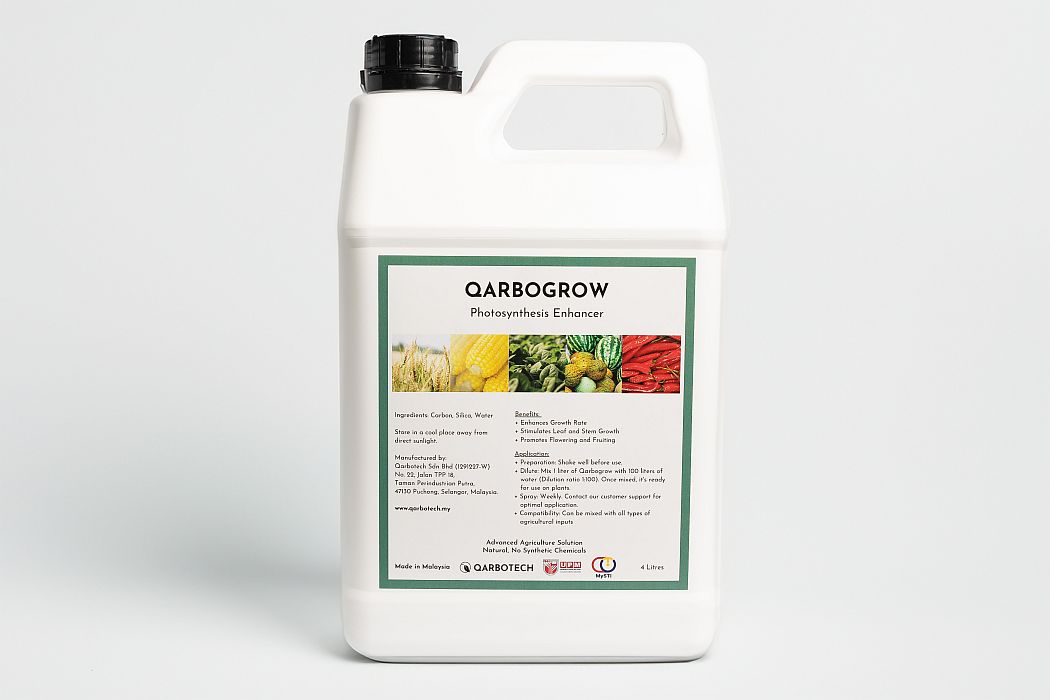 When applied to leaves, QarboGrow integrates with chloroplasts, optimizing photon absorption and electron transfer, enhancing the natural process of photosynthesis. Image credit: QarboTech