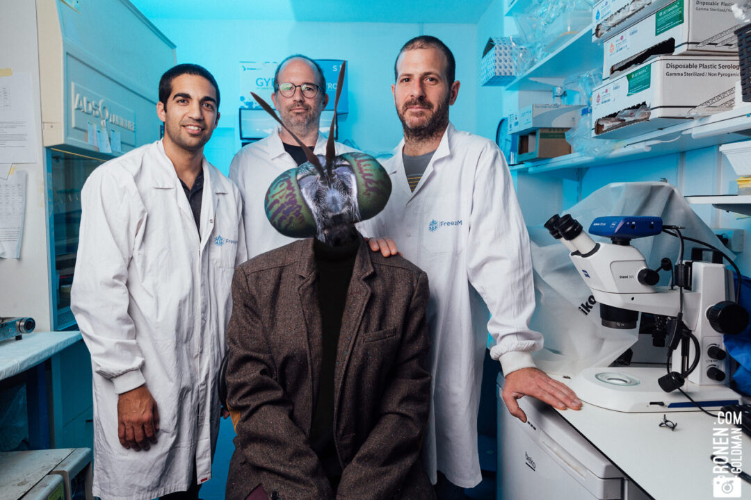 FreezeM cofounders Dr. Idan Alyagor (CTO), Dr. Yuval Gilad (CEO), and Dr. Yoav Poiliti (VP R&D). Image credit: FreezeM