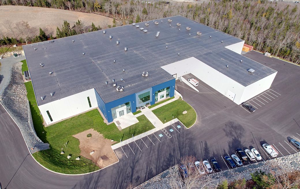 Oberland Agriscience production facility in Halifax, Nova Scotia. Image credit: Oberland Agriscience