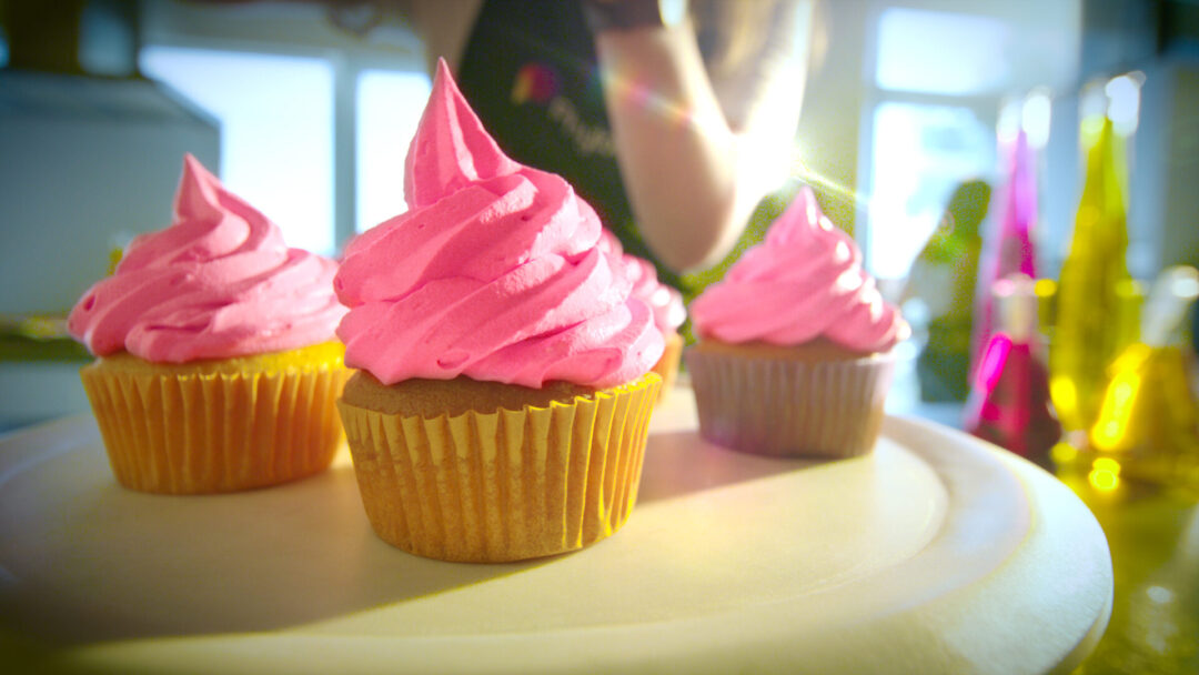 Cupcake with pink icing Image credit: Phytolon