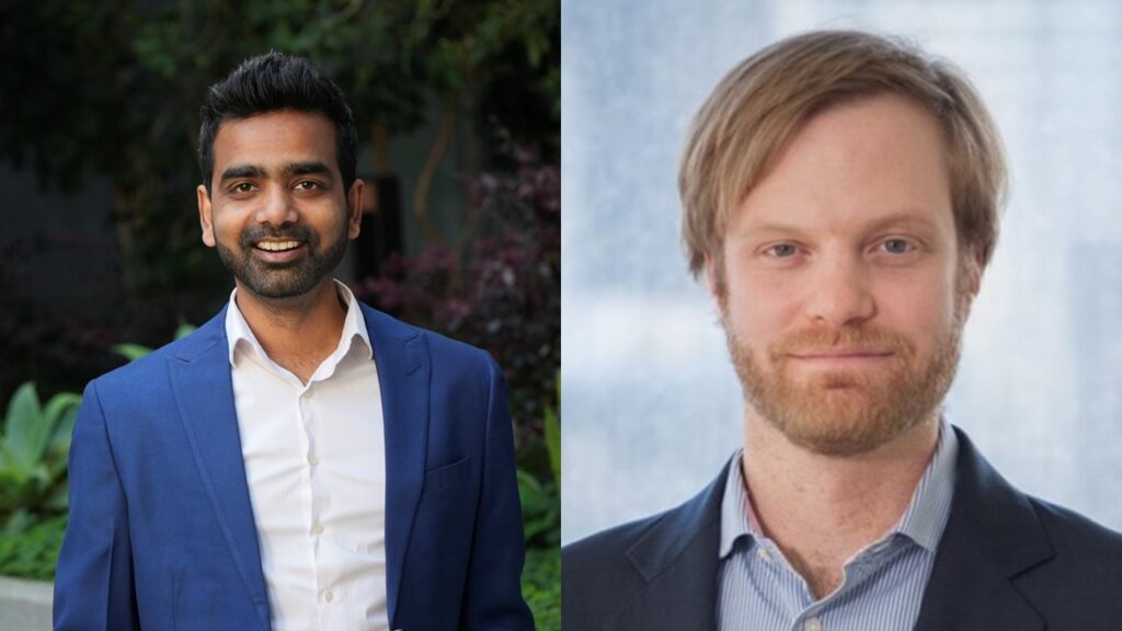 L-R: ClimateAi CEO Himanshu Gupta and COO Will Kletter. Image credits: ClimateAi