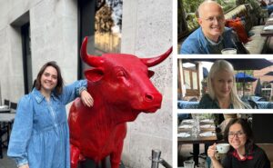 Left: Louisa Burwood -Taylor, top right: Samuele Gabbio, center right: Jennifer Marston, bottom right: Elaine Watson