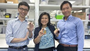 L-R: Terra Oleo cofounders Boon Uranukul, PhD; Shen Ming Lee; and Min Hao Wong, PhD. Image credit: Terra Oleo