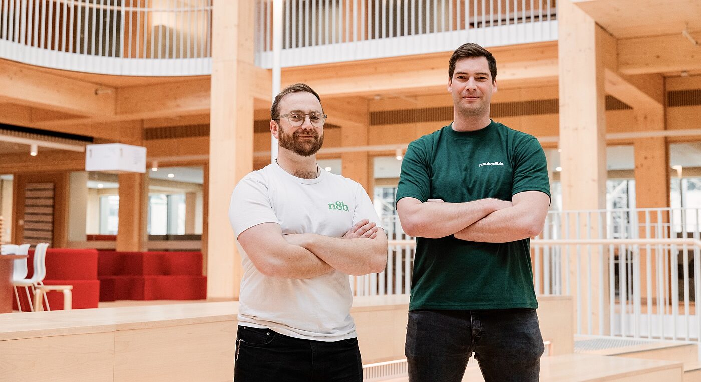 L-R: Number8 Bio cofounders Dr. Alex Carpenter and Dr. Tom Williams. Image credit: Number 8 Bio