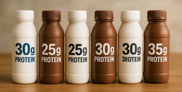 High protein drinks are often targeted at GLP-1 users. Image credit: ChatGPT