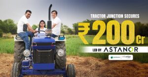 L-R: Tractor Junction founders Animesh Agarwal, Shivani Gupta, and Rajat Gupta. Image credit: Tractor Junction