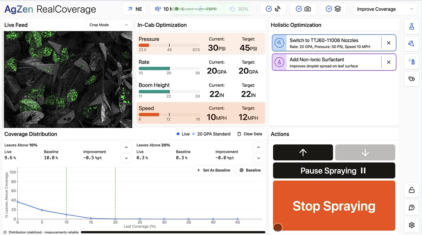 AgZen RealCoverage 2026 In Cab Experience