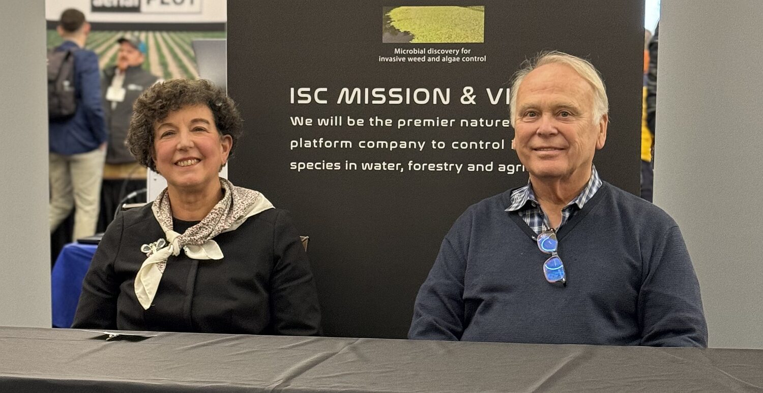 Dr. Pam Marrone and Jim Boyd, cofounders, Invasive Species Corporation (ISC). Image credit: ISC