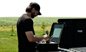 Picketa scanning in the field Image credit Picketa