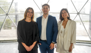 BioCle cofounders Daniela Albanesi Funes (CSO), Juan Cassini (CEO), and Albertina Scattolini (CTO) Image credit BioCle